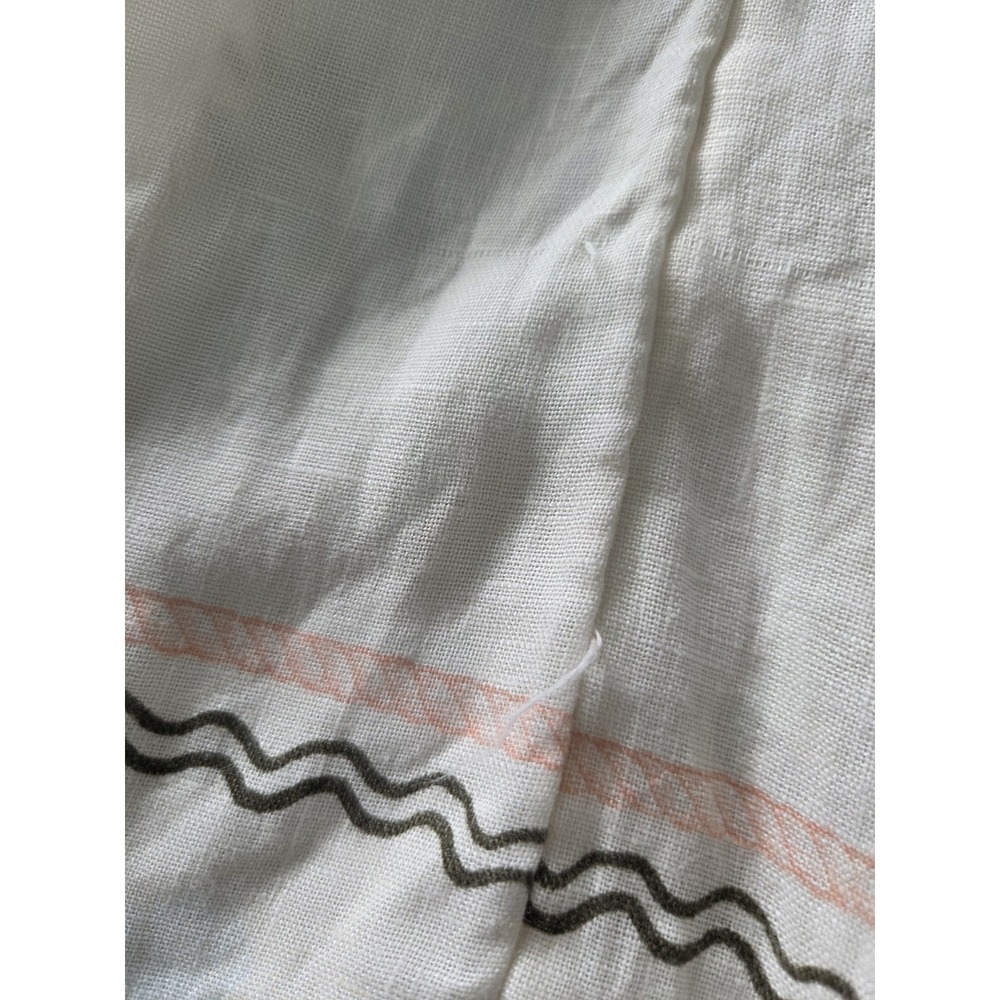 Cynthia Rowley Tropical Linen Maxi Skirt M Semi-sheer White Nautical Boho Beach - Picture 13 of 13